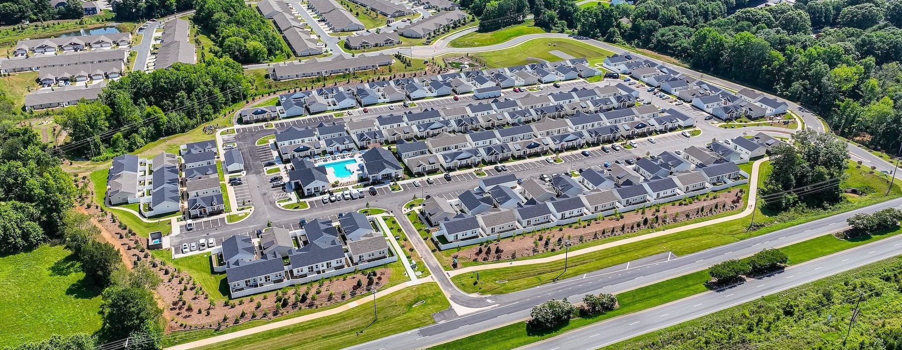 aerial view of community